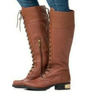 Sam Edelman Circus Gillian Brown Lace Up Boots 8M